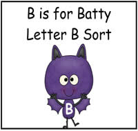 B is for Batty: Letter B Sort File Folder Game