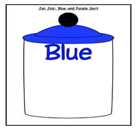 Blue and Purple Sort Jar Job