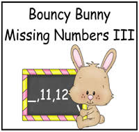 Bouncy Bunny Missing Numbers III