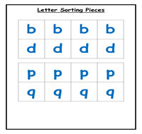 Four Column Letter Sort Autism Task