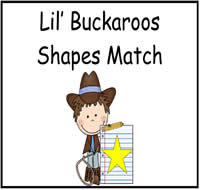 Lil' Buckaroos Shapes Match File Folder Game