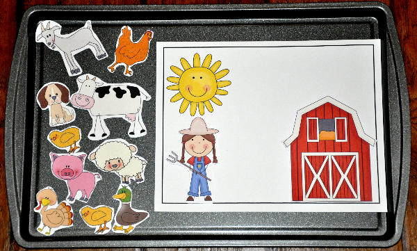 Build a Farm Scene Cookie Sheet Activity