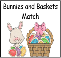 Bunnies and Baskets Match File Folder Game