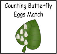 Counting Butterfly Eggs File Folder Game