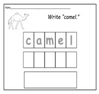 Handwriting Practice Sheets Set 25: Write Mammal Words