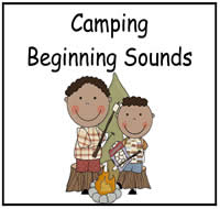 Camping Beginning Sounds File Folder Game