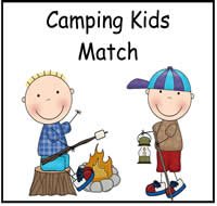Camping Kids Match File Folder Game