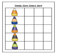 Candy Corn Colors Sort Cookie Sheet Activities