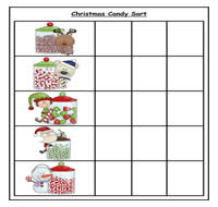 Christmas Candy Sort Cookie Sheet Activity