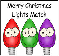 Four Column Christmas Light Sorting Task