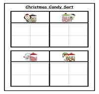 Four Column Christmas Sorting Task