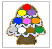 Christmas Tree Color Match Up Cookie Sheet Activity