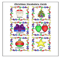 Christmas Vocabulary Cards