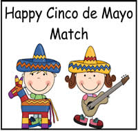 Happy Cinco de Mayo Match File Folder Game