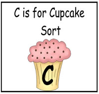 C is for Cupcake File Folder Game
