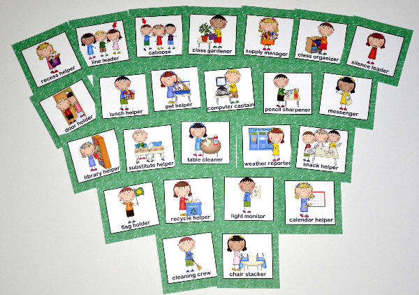 Classroom Helpers Cards