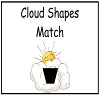 Cloud Shapes Match File Folder Game