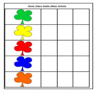 Clover Colors Sort Cookie Sheet Activity