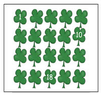 Clover Number Order Cookie Sheet Activity