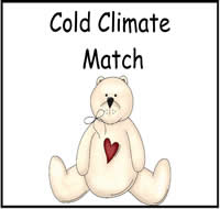 Cold Climate Animals Match File Folder Game