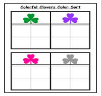 Colorful Clovers Four Column Sort