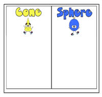 Cones and Spheres Sort Cookie Sheet Activity