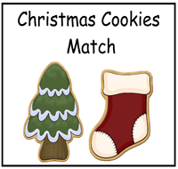 Christmas Cookies Match File Folder Game