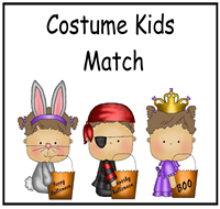 Costume Kids File Folder Game