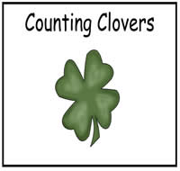 Counting Clovers File Folder Game