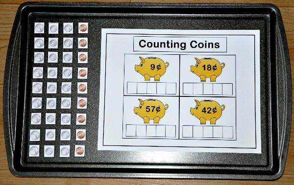 Counting Coins Cookie Sheet Activity 3