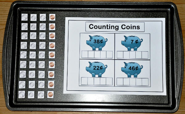Counting Coins Cookie Sheet Activity 10