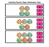 Counting Easter Eggs Clothespin Task