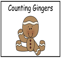 Counting Gingerbread Men File Folder Game