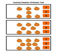 The Counting Pumpkins Clothespin Task