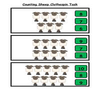 Counting Sheep Clothespin Task