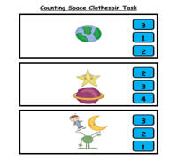 Counting Space Clothespin Task