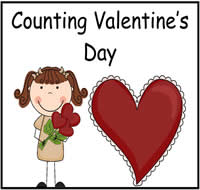 Counting Valentine's Day File Folder Game