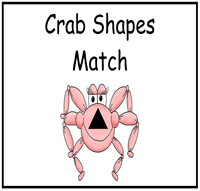 Crab Shapes File Folder Game