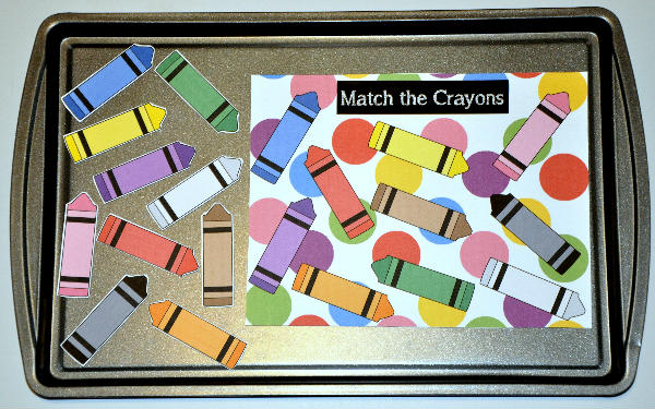 Crazy Crayon Match Cookie Sheet Activity