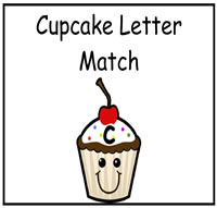 Cupcake Letter Match File Folder Game
