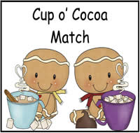 Cup o\' Cocoa Match File Folder Game