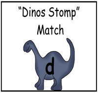 "Dinos Stomp" File Folder Game