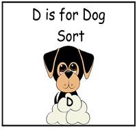 D is for Dog File Folder Game