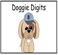 Doggie Digits File Folder Game
