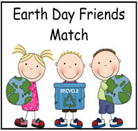 Earth Day Friends Match File Folder Game