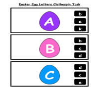 Easter Egg Letters Clothespin Task