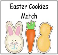 Easter Cookies Match File Folder Game