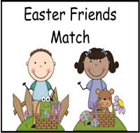 Easter Friends Match File Folder Game