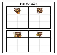 Fall Owl Sorting Task