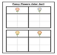 Fancy Flowers Four Column Sort